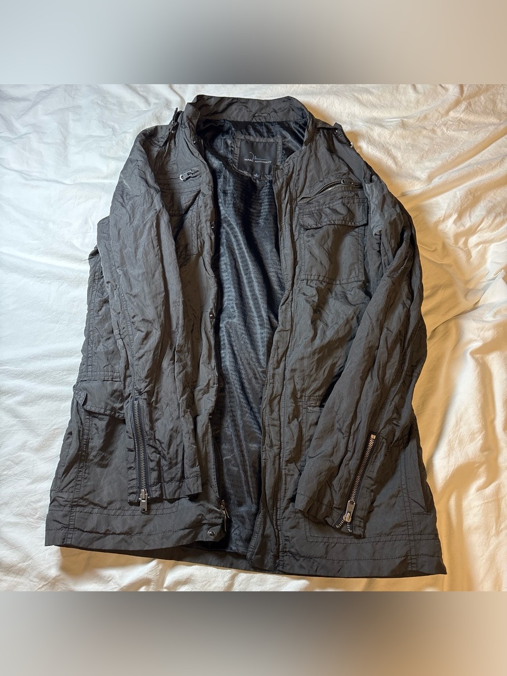 Marc Anthony Men's Black Military Field Jacket